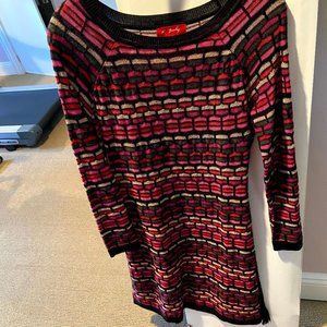 Women's colorful striped knit dress
